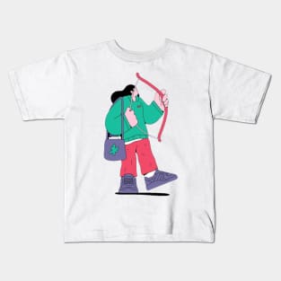 Lady archery Kids T-Shirt